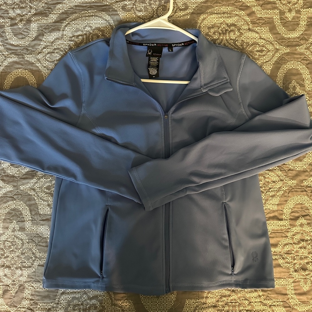 Spyder Blue Lightweight Shirt Jacket Athletic Style